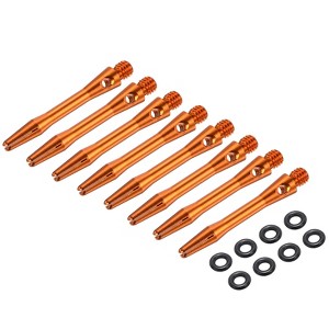 Unique Bargains 2BA Thread Aluminum Dart Shafts with Rubber Rings for Steel Tip 8 Pcs - 1 of 4