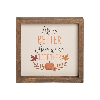 C&F Home Better Together Wooden Thanksgiving Sitter Table Decoration