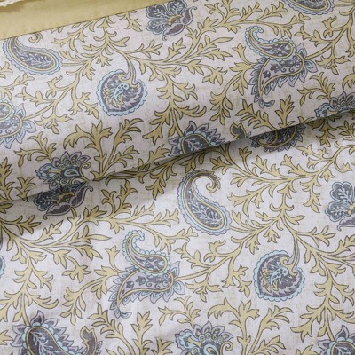 Queen Yellow Cotton Reversible 9-Piece Comforter Set