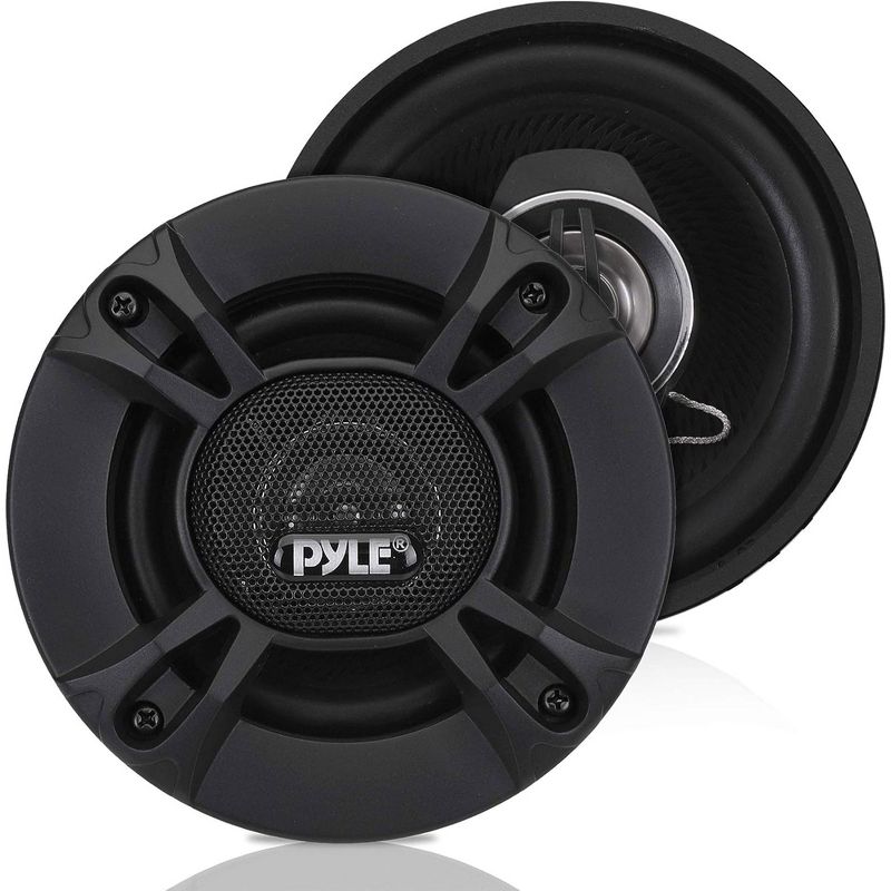 Pyle 2 Way Universal Car Stereo Speakers with Door Panel Mount Compatible and Coaxial Connectivity Technology for Car Speakers, Black, 1 of 7