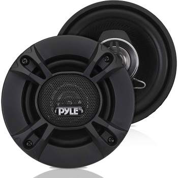 Pyle 2 Way Universal Car Stereo Speakers with Door Panel Mount Compatible and Coaxial Connectivity Technology for Car Speakers, Black