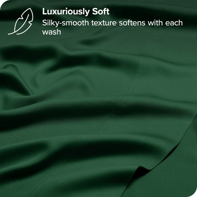 Forest Green Twin XL Bamboo Deep Pocket Sheet Set