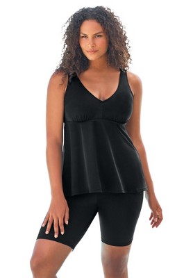 Swim 365 Women's Plus Size Flowy Tankini Top