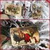AuldHome Design 6pc Set Vintage Retro Christmas Ornaments; Nostalgic Tree Decorations in Metal Frames - 2 of 4