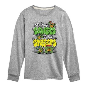 Boys' - Teenage Mutant Ninja Turtles Mutant Mayhem - From The Sewers To The Streets Long Sleeve Graphic T-Shirt - 1 of 3