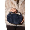 ISLAND - Navy Suede Leather Shoulder Bag (Women) navy suede standart - 3 of 4