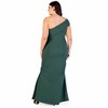 Plus Size Formal One Shoulder Rouched Mermaid Maxi Dress - 24seven Comfort Apparel™ - 3 of 4