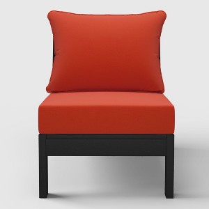 WestinTrends  Avalon Outdoor HDPE Deep Seating Modular Armless Patio Chair with Patio Cushions - 1 of 4