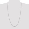 Black Bow Jewelry 0.9mm, 14k White Gold, Solid Franco Chain Necklace - 2 of 4