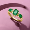 Ross-Simons 2.80 ct. t.w. Emerald 3-Stone Ring in 18kt Gold Over Sterling - 4 of 4