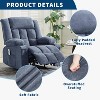 Manual Recliner Chair,Massage Rocker Recliner Chair, Reclining Sofa with Massage and Heat - 3 of 4