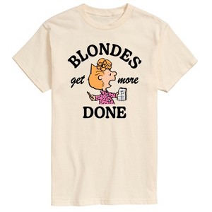 Men's - Peanuts - Blondes Get More Done Short Sleeve Graphic T-Shirt - 1 of 4