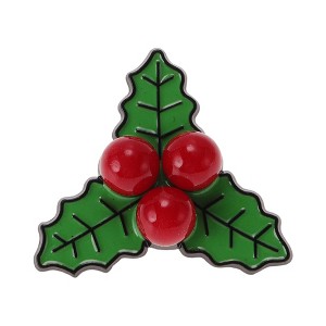 Unique Bargains Christmas Brooches Alloy Dripping Wax White Red 1.18"x1.18" 1 Pc - 1 of 4