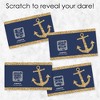 Big Dot of Happiness Last Sail Before the Veil - Nautical Bridal Shower and Bachelorette Party Game Scratch Off Dare Cards - 22 Count - 3 of 4