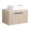 NicBex Floating Bathroom Vanity with 4 Styles Ceramic Basin,Bathroom Sink Vanity with Soft Close Doors,Bathroom Sink Cabinet for Bathroom,Oak - 2 of 4