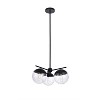 Elegant Lighting Eclipse 3 Lights Black Pendant With Clear Glass - 3 of 4