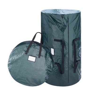 Hastings Home Storage Bag Combo for 9' Tree and 30" Wreath - Dark Green