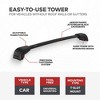 Yakima BaseLine FX 2XL Single Integrated Crossbar for Naked Roof Vehicles with Aerodynamic, T Slot JetStream Black Crossbars, Matte Black - 3 of 4