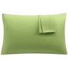 PiccoCasa Luxury Soft Microfiber Polyester Zippered Solid Pillowcases 2 Pcs - 4 of 4