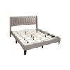 Queen Size Platform Bed with Upholstered Headboard for Bedroom - 3 of 4