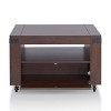 La Jolla Farmhouse Storage Coffee Table Vintage Walnut: Dual-Sided Drawer, Open Shelf, Caster Wheels - HOMES: Inside + Out - 3 of 4