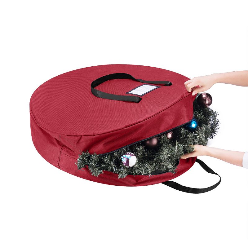 Hastings Home Storage Bag for Artificial Christmas Wreaths and Garland with Handles, 4 of 7