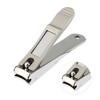Unique Bargains Nail Clippers Nail Clipper Set for Nail Care Portable Stainless Steel Silver Tone Titanium Tone 3Pcs - 3 of 4