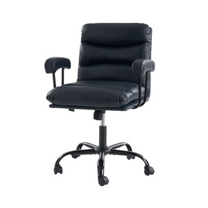 Barnaby Modern Faux Leather Swivel Office Chair with Casters|HULALA HOME - 1 of 4