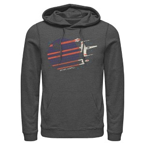 Mens Star Wars X-wing Starfighter Flyby Lightweight Hoodie - 1 of 4