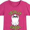 Girls' - Instant Message - Halloween Ghost Totally Ghoul Fitted Short Sleeve Graphic T-Shirt - image 2 of 4