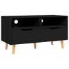 vidaXL TV Stand Black 35.4 in.x15.7 in.x19.1 in. Engineered Wood - 2 of 4