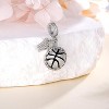 Sterling Silver Basketball Hoop Charm - Sports Theme Bead for Bracelets, Gift for Men & Women - 2 of 4