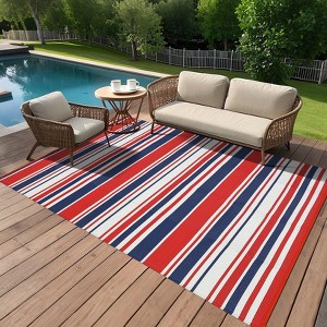 Waterproof Outdoor Rug, Reversible Plastic Straw Mat for Patio, Camping, Beach, Deck, Backyard & Balcony - 1 of 4
