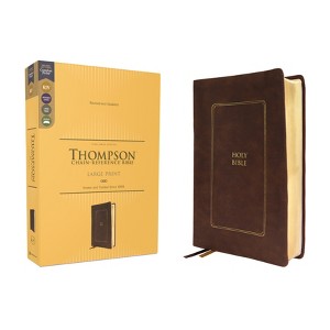 Kjv, Thompson Chain-Reference Bible, Large Print, Leathersoft, Brown, Red Letter, Comfort Print - by  Zondervan (Leather Bound) - 1 of 1