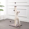 Rylie Farmhouse Sisal Pillar Cat Scratching Post with Fuzzy Toys and Spring Balls - 2 of 4