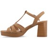 Journee Collection Womens Alyce Faux Leather Platform Sandals - 2 of 4