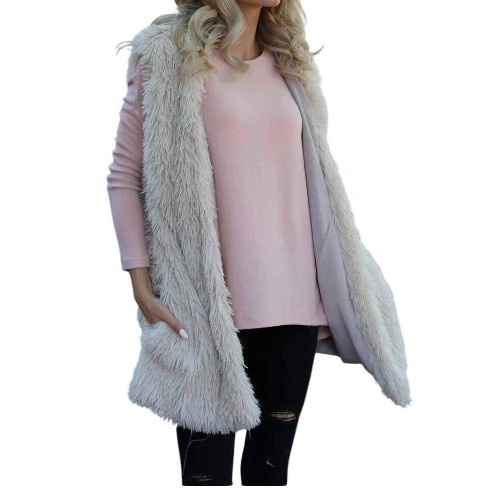 Women s Carrie Anne Faux Fur Vest Angie Target