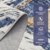 Modern Abstract Area Rug Machine Washable Rug, Non-Slip Faux Wool Soft Floor Carpet, Low Pile Foldable Accent Rug for Living Room, Dining Room - 4 of 4