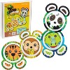 Bentology Zoo Friends Mealtime Melamine Feeding Plates- Panda, Alligator, Tiger & Monkey - Set of 4- Divided Compartments, BPA Free, Great for Kids - 2 of 4
