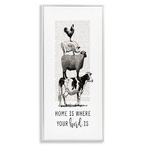 Stupell Industries Where Your Herd Family Animals, 13" x 30" - 1 of 4