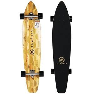 Magneto 44 inch Kicktail Cruiser Longboard Skateboard, Bamboo and Hard Maple Deck, Made for Adults, Teens and Kids (Earth Tones) - 1 of 4