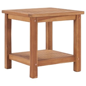 vidaXL Coffee Table 17.7"x17.7"x17.7" Solid Teak Wood - 1 of 4