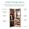 Best Choice Products Hanging Mirror Jewelry Armoire, Door or Wall Mounted Cabinet w/ LED Lights, Lock - 4 of 4