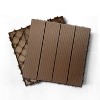 DOMETOUR 12"x12" Plastic Interlocking Deck Tiles Set of 35pcs, Patio Deck Tilesb Waterproof Floor Decking Tiles for Outdoor Indoor - 4 of 4