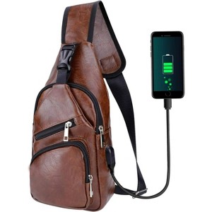 Casual Sling Backpack for Men Women, Hands-Free Crossbody Bag, Lightweight Chest Pack - 1 of 4