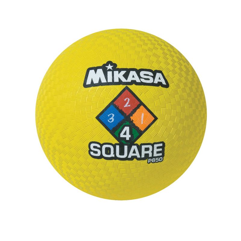Mikasa 4-Square Rubber Playground Ball, 8-1/2 Inches, Yellow, 1 of 2