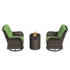UPTION 3-Piece Wicker Outdoor Seating Group with Fire Pit - 2 of 4