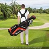 Costway Lightweight Golf Stand Bag with 14 Way Top Dividers 6 Pockets Cooler Bag Rain Hood Blue/Gray/Red - 3 of 4