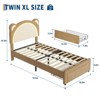 Twin & XL Bed Frame for Kids, Upholstered Platform Bed Frame with Adjustable Headboard & Led Light, for Kids' Room Nursery, - 2 of 4