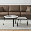 NicBex Stylish Nesting Coffee Table Set of 2,Sintered Stone Circular/Square and Marble Tabletop,Center Table for Living Room - 2 of 4